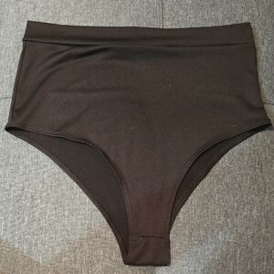 High-Waisted Black Bikini Bottom